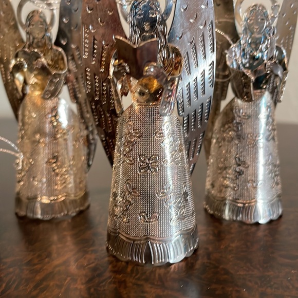 Set of 4 Vintage Silver Plated Angel Ornaments - Picture 12 of 12